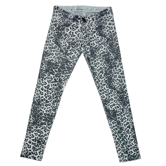 Guess Denim - Guess Gray Animal Print “Skinny Ultra Low” Denim Jeans (size 25)